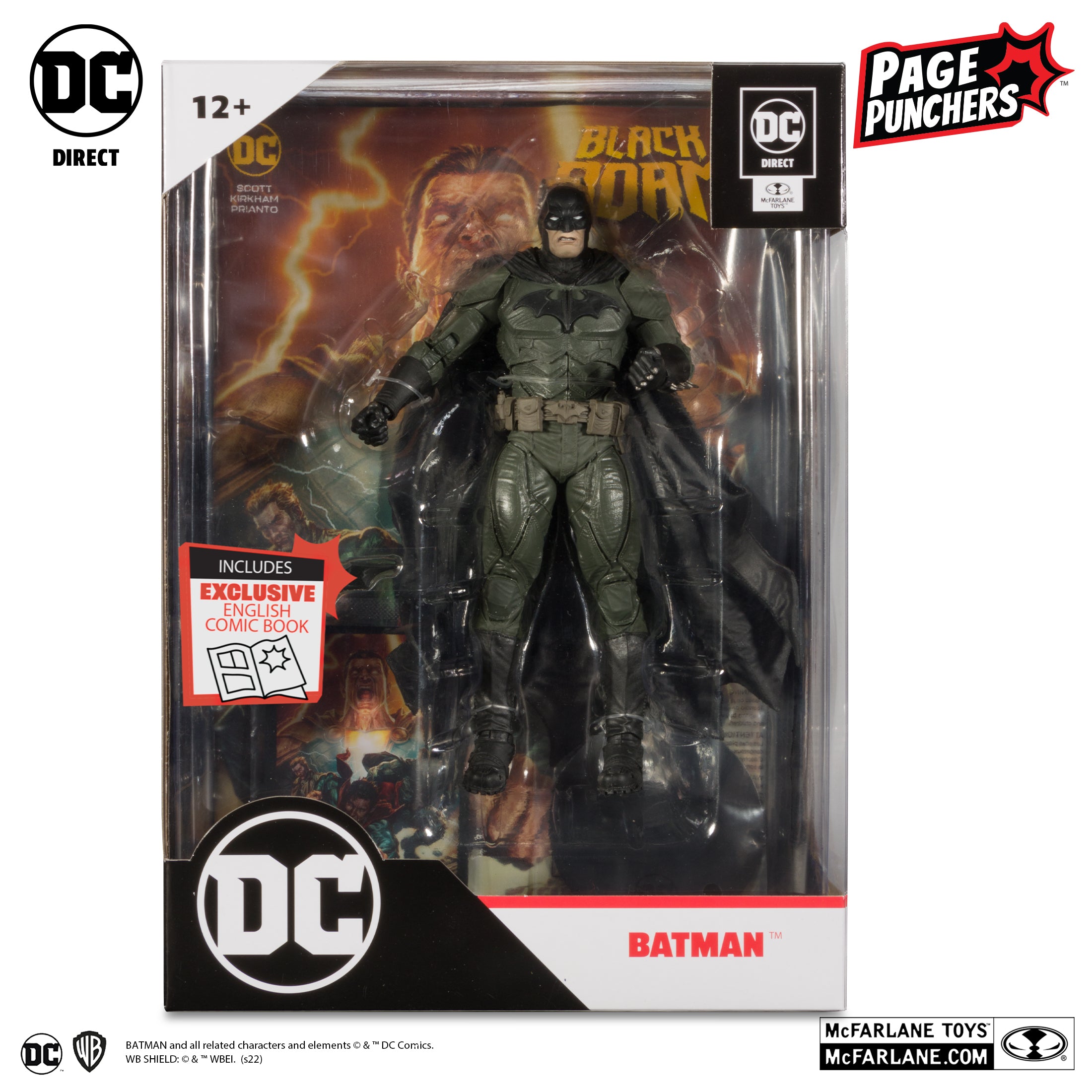 MCFARLANE TOYS DC Direct Page Punchers Black Adam Comic Batman