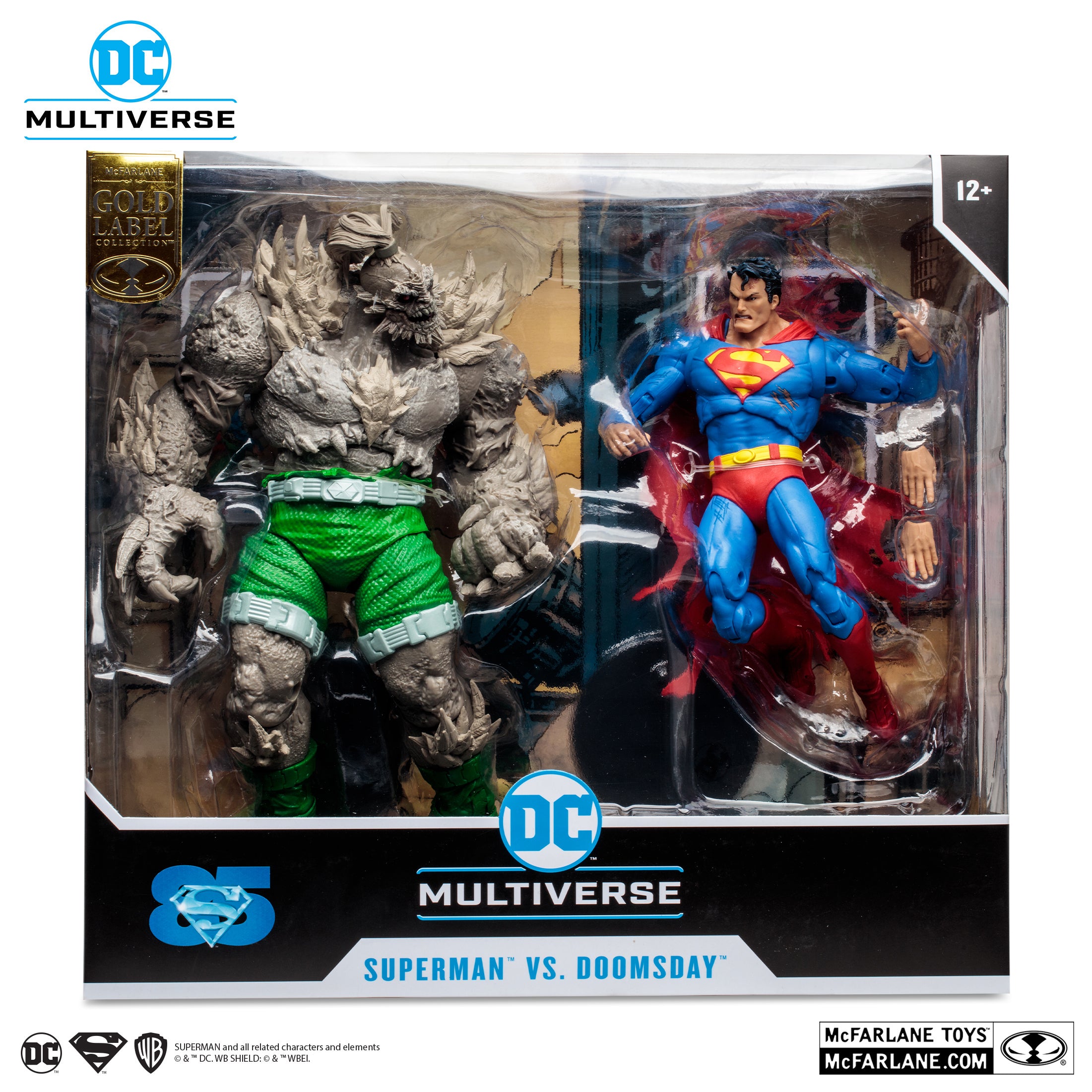 MCFARLANE TOYS DC MULTIVERSE 2-PACK Superman VS Doomsday Gold Label