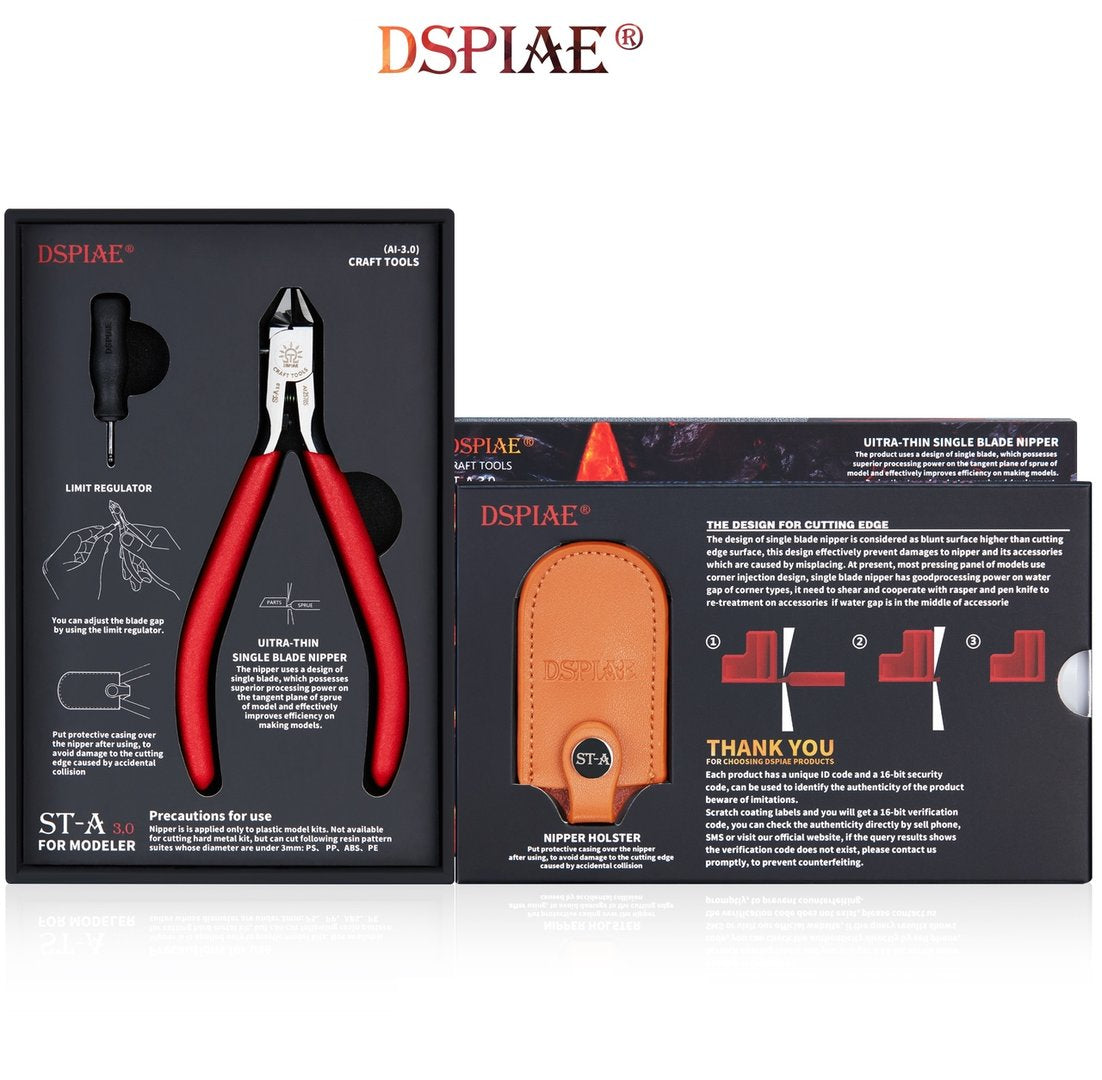 DSPIAE ST-A 3.0 Ultra Fine Single Blade Nipper W/Hard Case