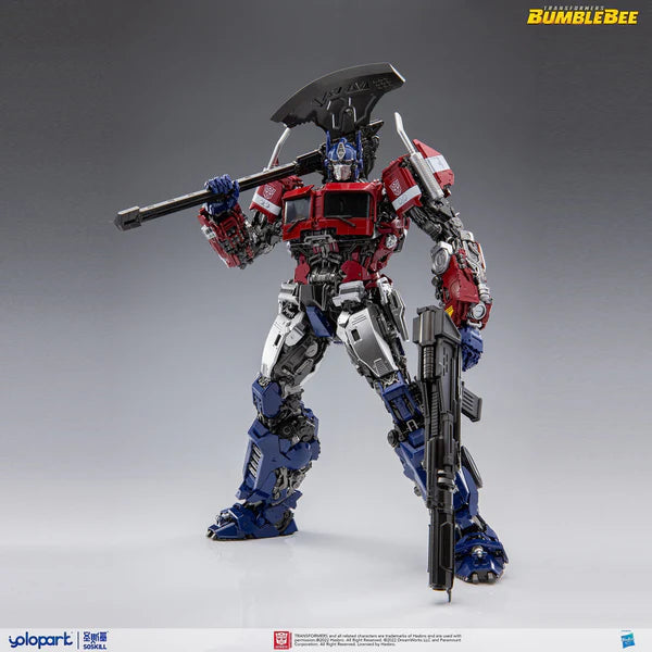 YOLOPARK Transformers: Bumblebee- Optimus Prime Earth Mode 30cm Model Kit
