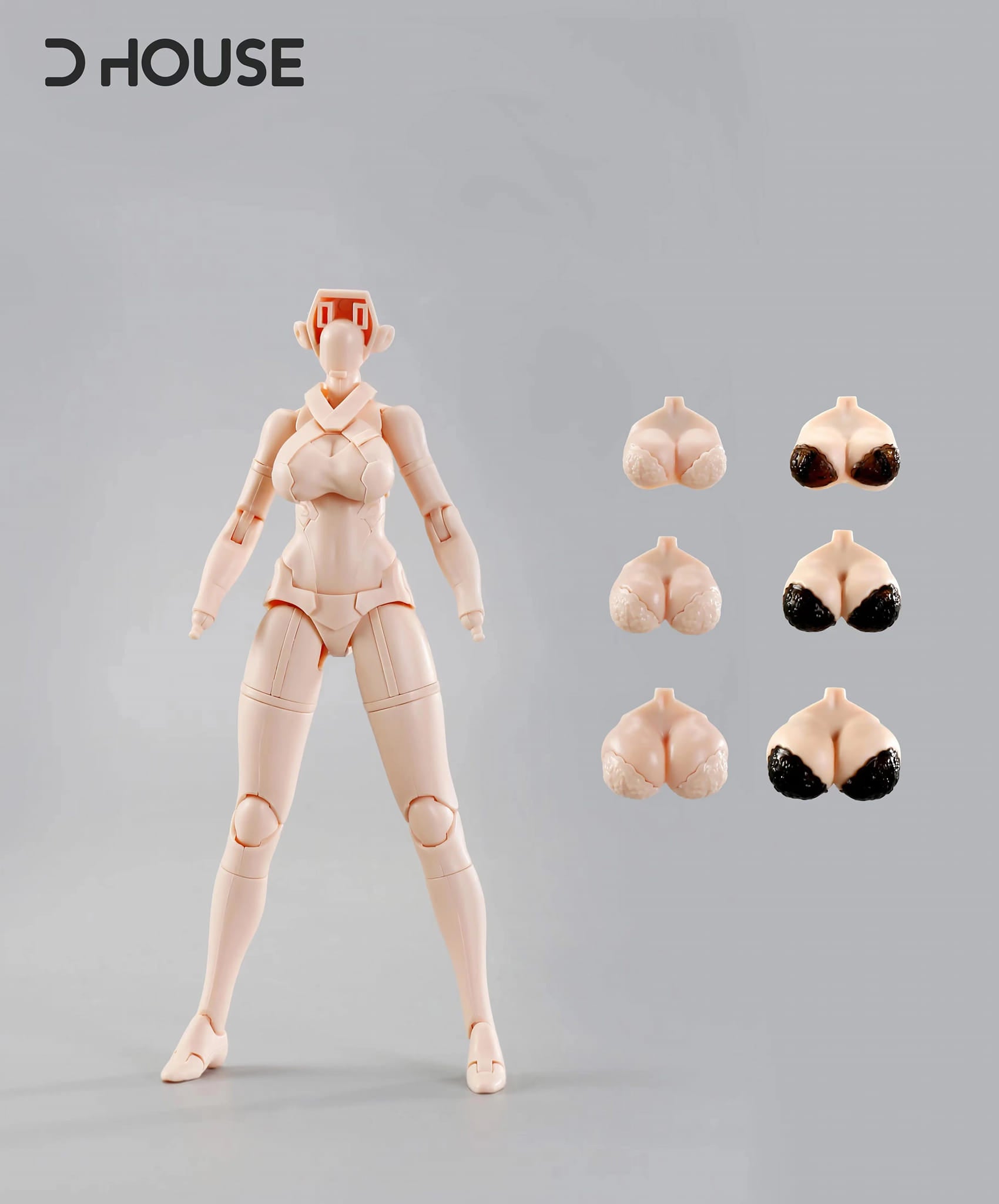 D HOUSE 1/12 Scale Girl Figure Plastic Model Kit Skin