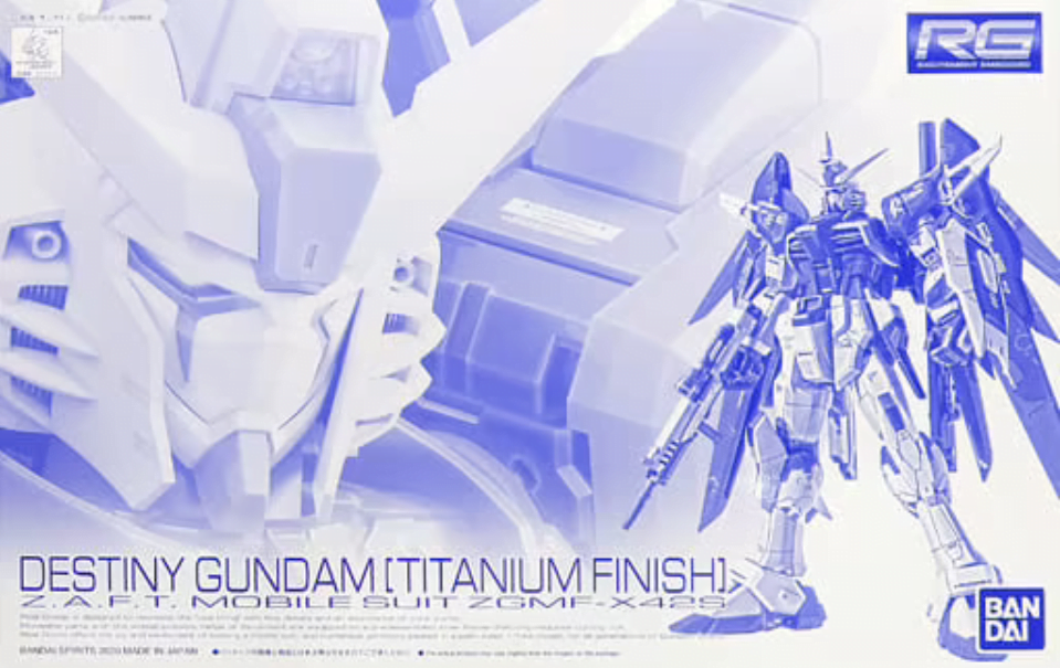 PBANDAI RG 1/144 ZGMF-X42S Destiny Gundam (Titanium Finish)