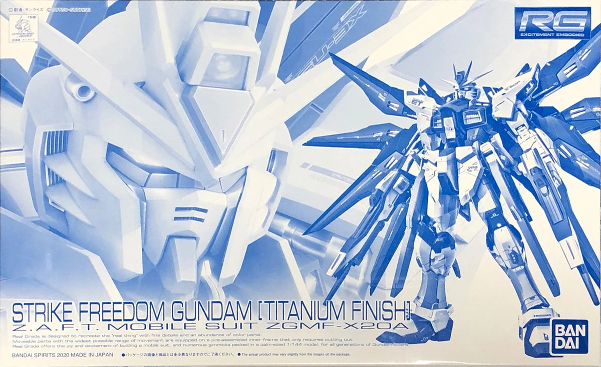 PBANDAI RG 1/144 ZGMF-X20A Strike Freedom Gundam (Titanium Finish)
