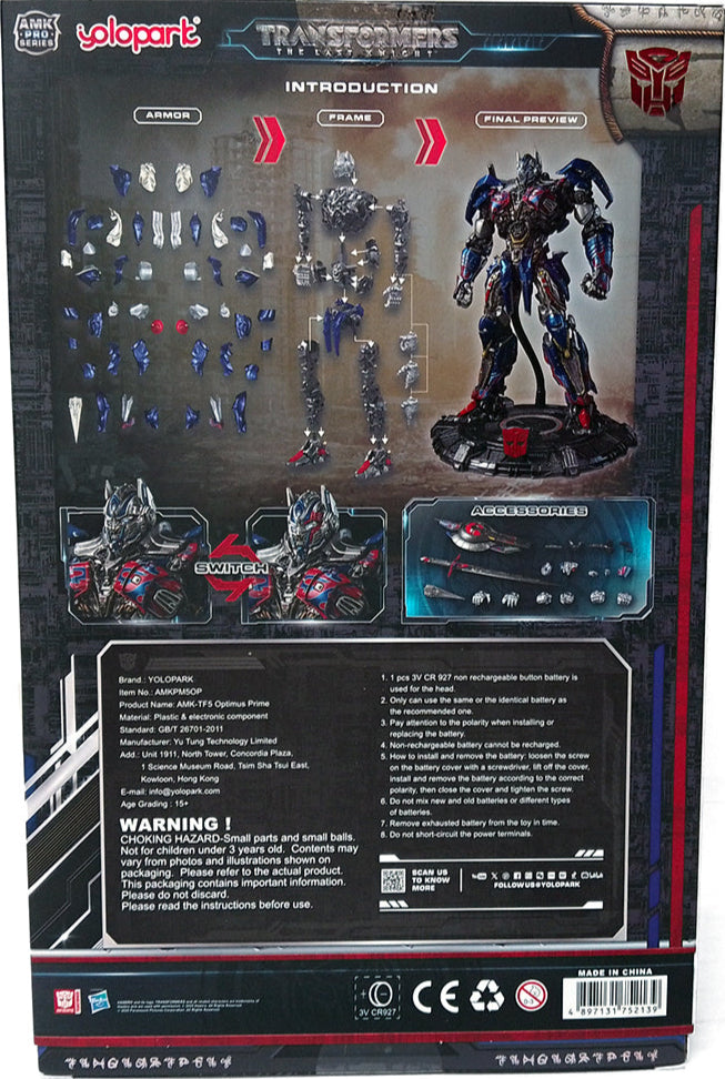 YOLOPARK AMK Pro Series Transformers Diecast TLK Optimus Prime Model Kit