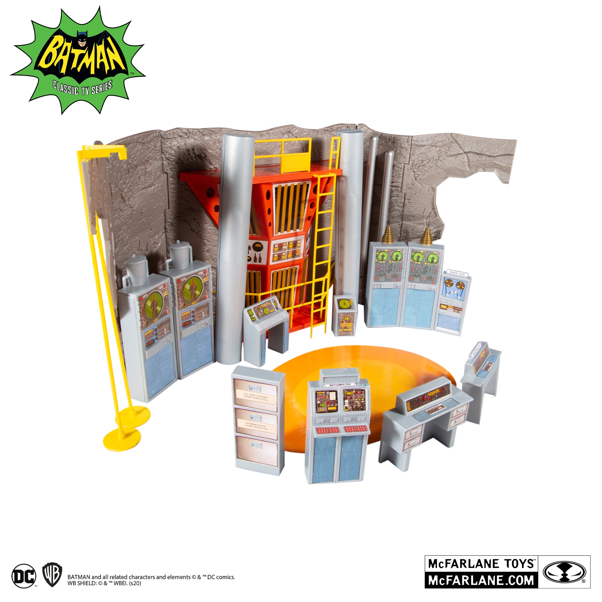 MCFARLANE TOYS DC Batman 1966 TV Series Batcave 6-Inch Playset LOOSE