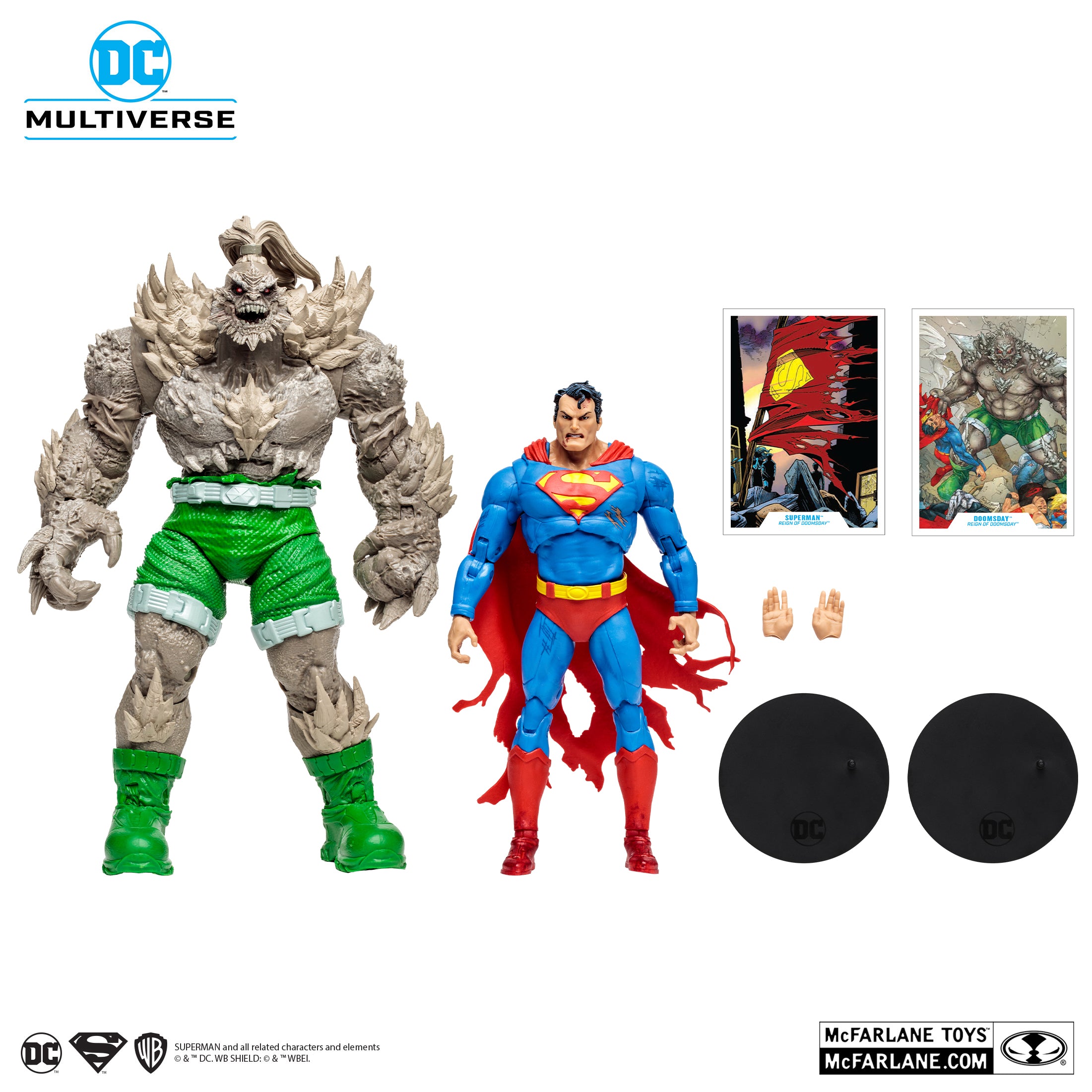 MCFARLANE TOYS DC MULTIVERSE 2-PACK Superman VS Doomsday Gold Label