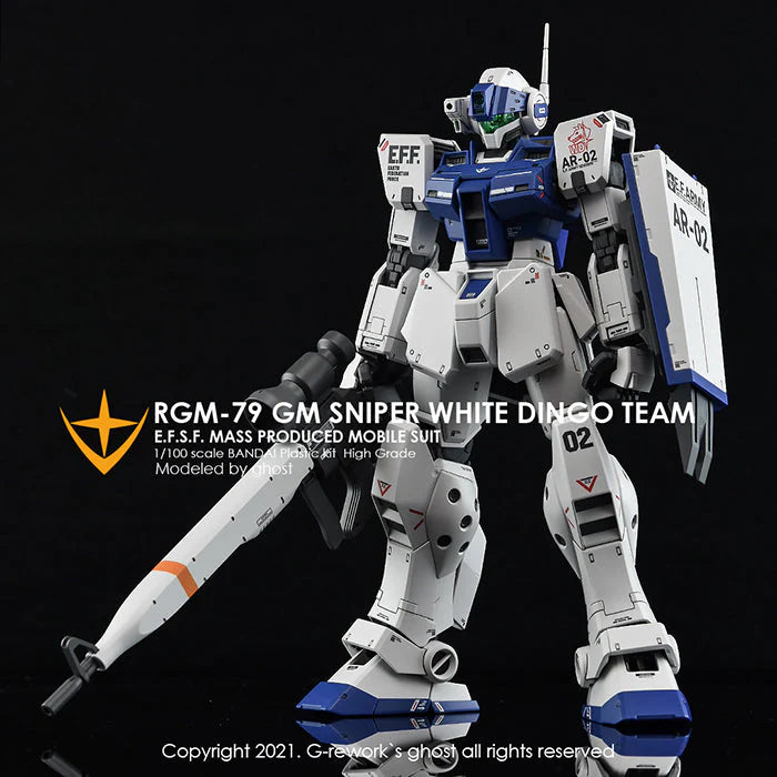 G-REWORK Waterslide Decals for MG 1/100 RGM-79SP GM Sniper II [White Dingo]