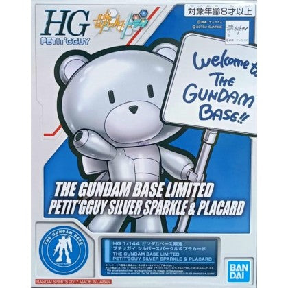 BANDAI HG 1/144 TGBL Petitgguy Silver Sparkle  & Placard