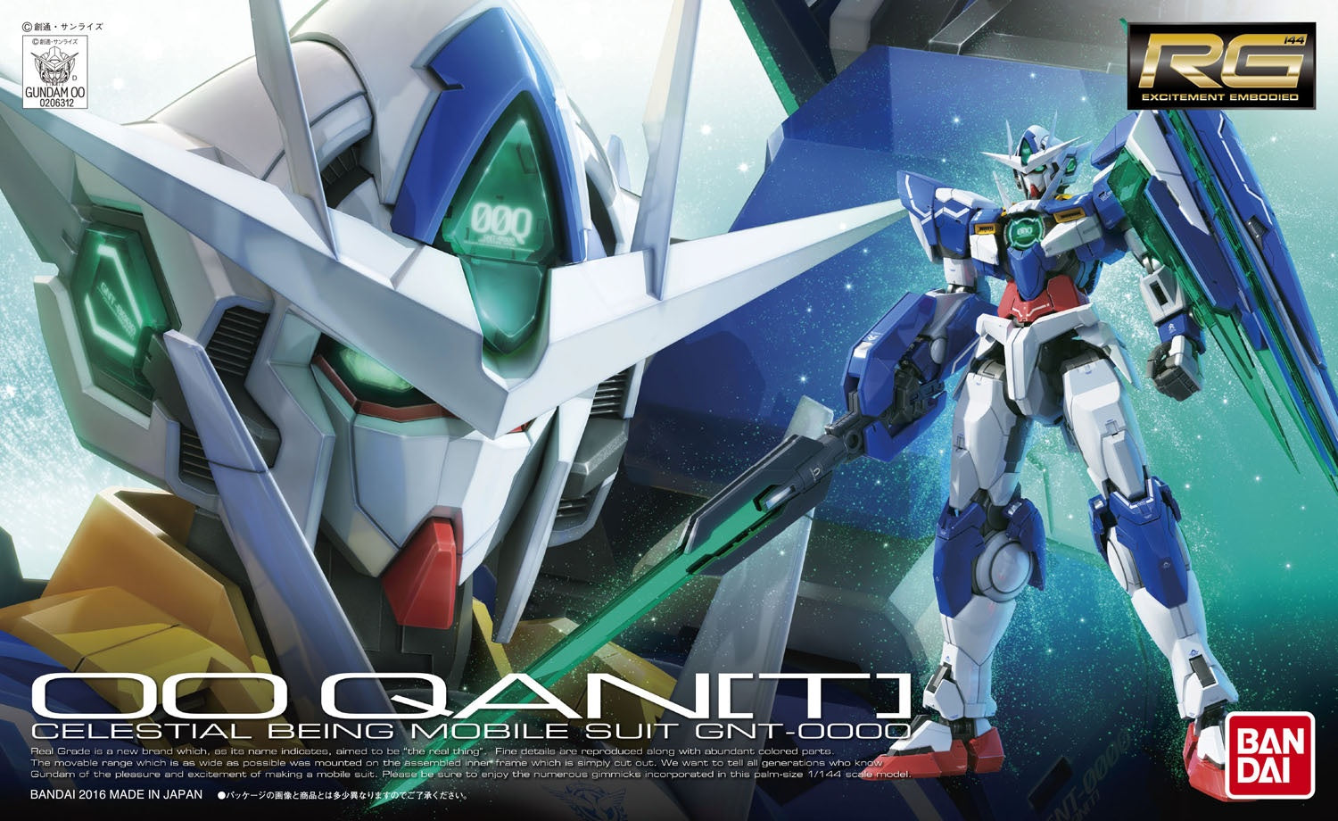 BANDAI RG 1/144 GNT-0000 00 Qant