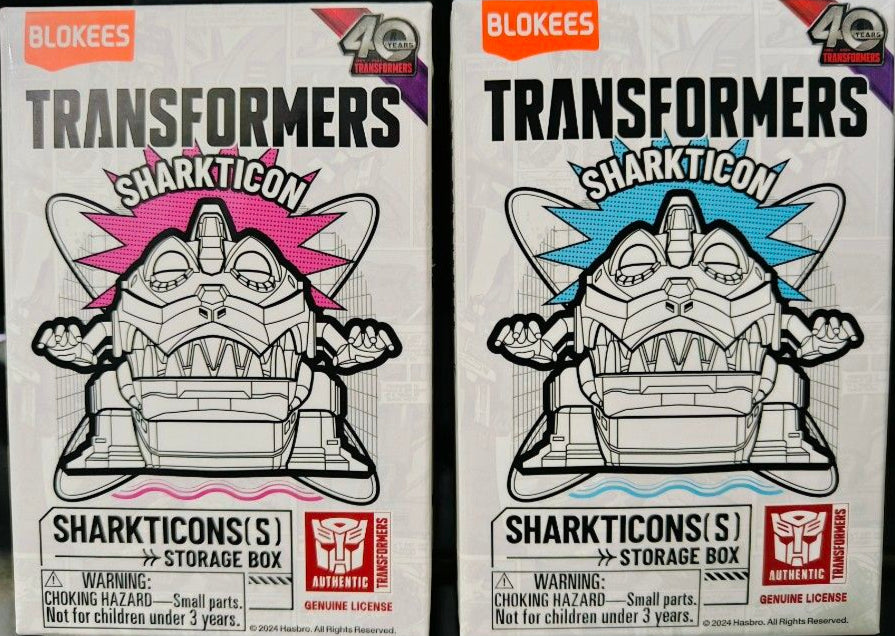 BLOKEES Transformers Sharkticons Blue and Pink SMALL